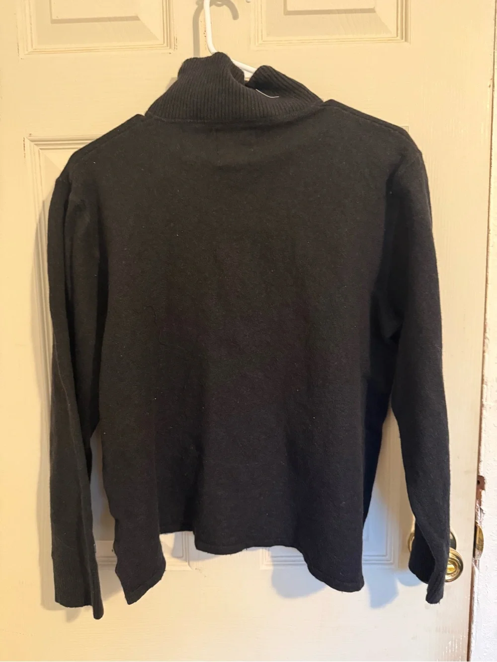 Men's Black Quarter-Zip Sweater
